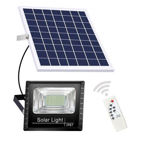 120w Rverbres Solaires Extrieurs, Lumire Solaire Impermable, Crpuscule  L'aube Lampe Solaire Extrieure Led Avec Tlcommande, Lumire Du Jour Impermable Blanc Projecteur Led De Scurit Pour Cour, Jardin, Rue, Aire De Jeux