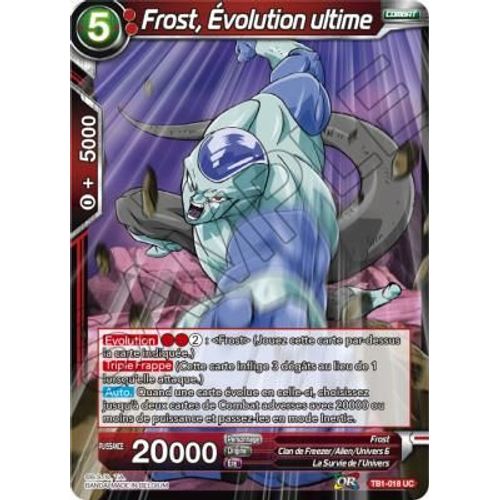 Carte Dragon Ball Super Tb1-018 Frost, Évolution Ultime Peu Commune