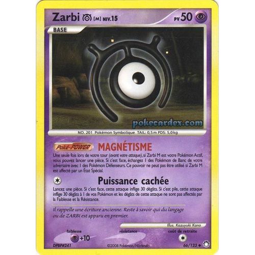 Carte Pokemon Française. Zarbi (M) 66/ 123 Trésors Mystérieux