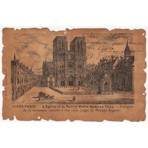 Cpa La France Pittoresque Et Monumentale - Vieux Paris - L'église Et Le Parvis Notre-Dame En 1637 - Timbrée, Oblitérée Et Avec Correspondance En1905