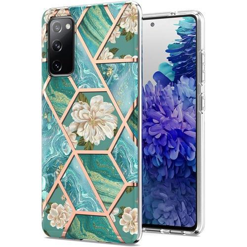 Coque De Protection En Tpu Souple Pour Samsung Galaxy S 20 S20 Lite S20 Fe 4g 5g Motif Marbre Imprimé Fleurs