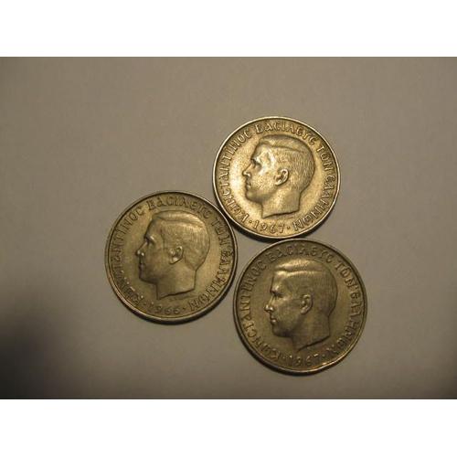 Lot 3 Pièces 2 Drachmes Grece 1966-67