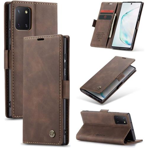 Etui Portefeuille 2 En 1 Pour Samsung Galaxy Note 10 Lite En Cuir Synthétique De Qualité Supérieure Avec Rabat Magnétique