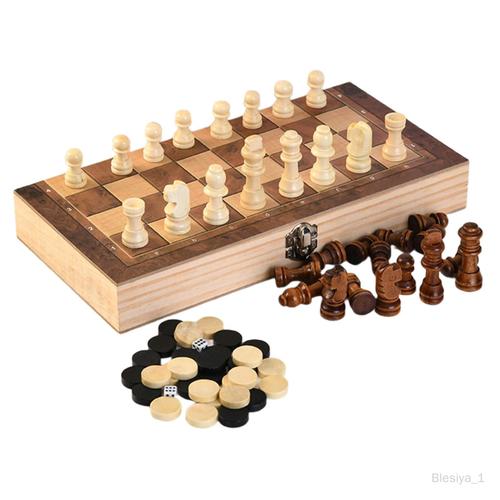 Jeu D'échecs, Dames D'échecs Portables, Jeux De Backgammon Pour Les Voyages 24 Cm X 24 Cm X 1,8 Cm 24 Cm X 24 Cm X 18 Cm