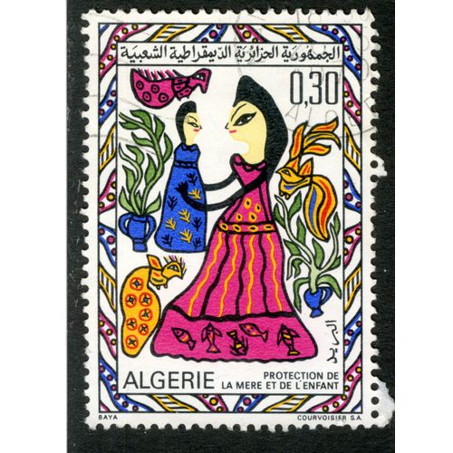 Timbre Oblitéré Algérie, Protection De La Mère Et De L'enfant, 0.30