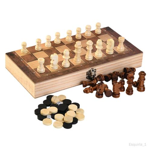 Jeux D'échecs Backgammon Définit Des Jeux De Société Éducatifs 3 En 1 Pour 29cmx29cmx1,8cm 29cmx29cmx18cm