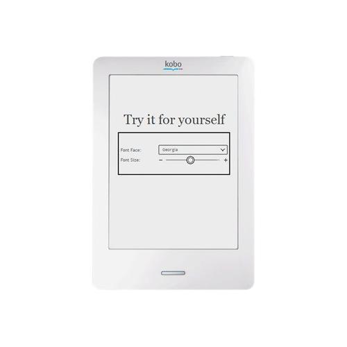 Liseuse eBook Kobo eReader Touch 2 Go 6 pouces Blanc