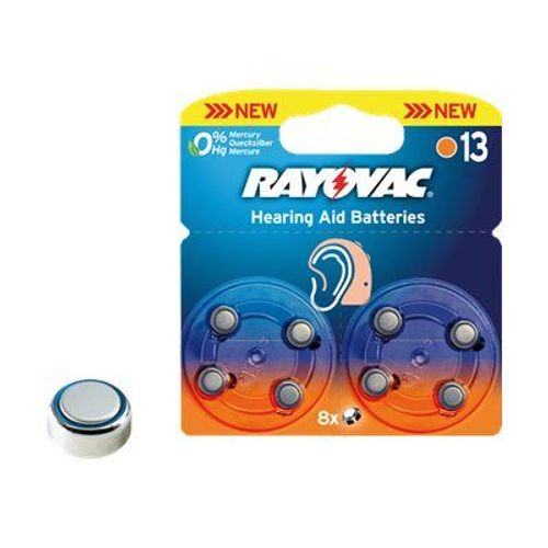 Rayovac Hearing Aid HA13 - Batterie 8 x PR48 - Zinc Air - 310 mAh