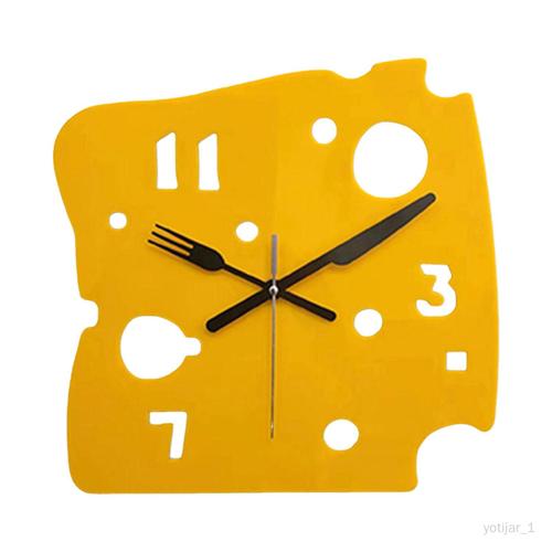 Horloge de Table silencieuse, nordique , horloge à fromage, Jaune