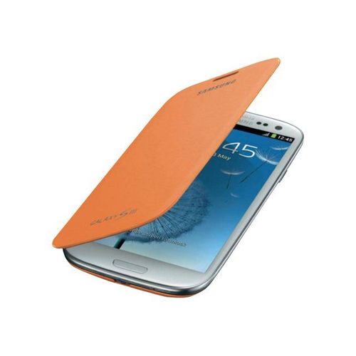 Samsung Flip Cover Efc-1g6f - Étui À Rabat Pour Téléphone Portable - Polyuréthane - Orange - Pour Galaxy S Iii