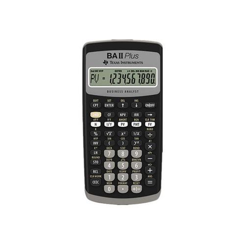 Texas Instruments BA II Plus - Calculatrice financière - 10 chiffres - pile