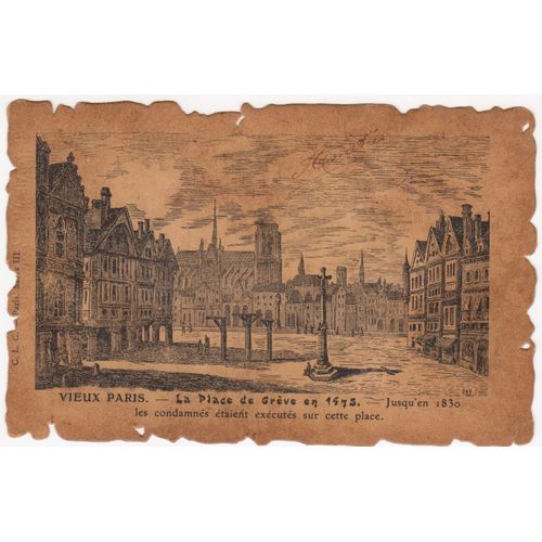 Cpa La France Pittoresque Et Monumentale - Vieux Paris - La Place De Grève En 1475 - Timbrée, Oblitérée Et Avec Correspondance En 1905
