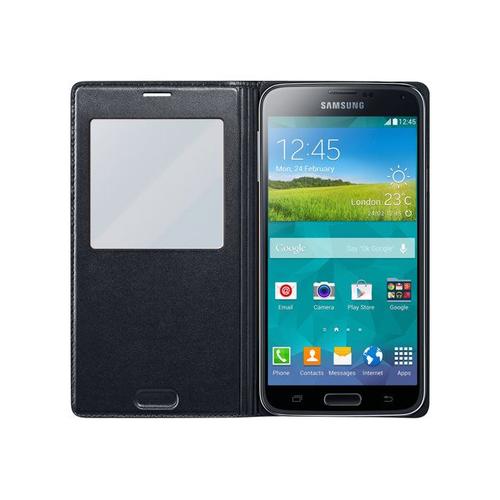 Samsung S View Ef-Cg900b - Étui À Rabat Pour Téléphone Portable - Doré(E) - Pour Galaxy S5, S5 Neo