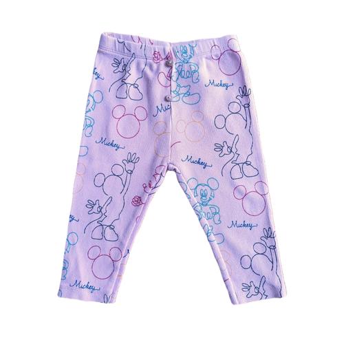 Pantalon Legging Rose Mickey. Zara Baby. Disney Baby. Coton. Elasthanne. Taille 6 / 9 Mois