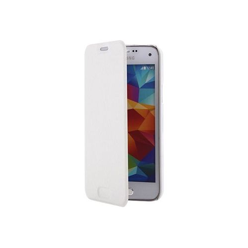 Swiss Charger Lasso Folio - Étui À Rabat Pour Téléphone Portable - Polyuréthane - Blanc - Pour Samsung Galaxy S5 Mini