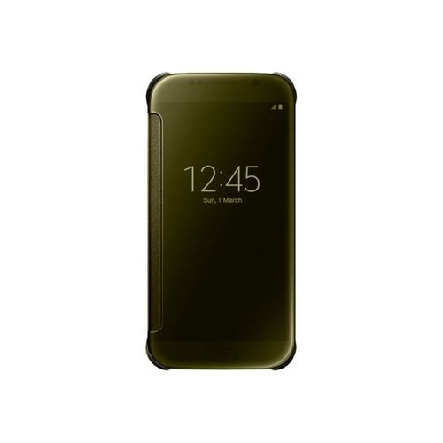 Samsung Clear View Cover Ef-Zg920b - Étui À Rabat Pour Téléphone Portable - Or - Pour Galaxy S6