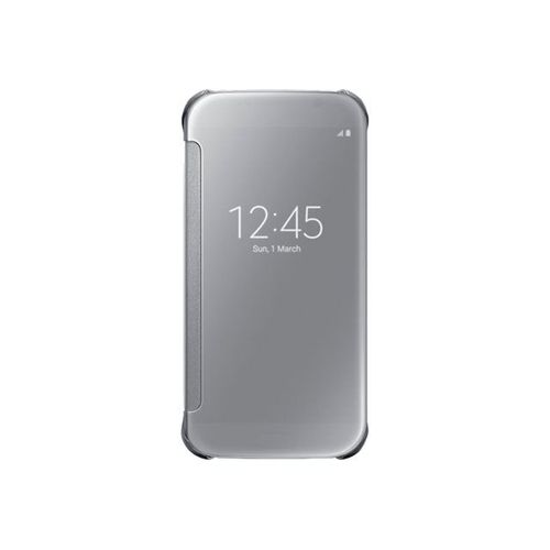 Samsung Clear View Cover Ef-Zg920b - Étui À Rabat Pour Téléphone Portable - Argent - Pour Galaxy S6