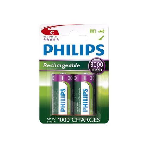 Philips R14B2A300 - Batterie 2 x C - NiMH - (rechargeables) - 3000 mAh