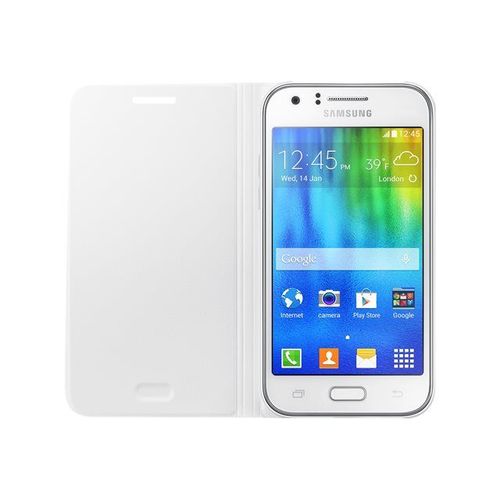 Samsung Flip Cover Ef-Fj100b - Étui À Rabat Pour Téléphone Portable - Blanc - Pour Galaxy J1