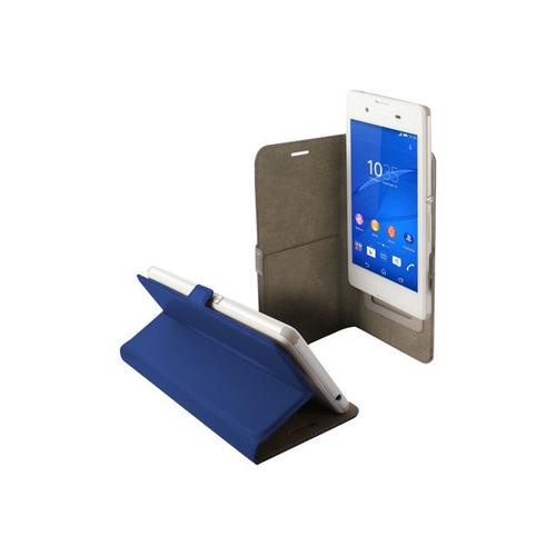 Ksix Mobile Tech Universal Folio Case - Étui À Rabat Pour Téléphone Portable - Polycarbonate, Cuir Synthétique Pu - Bleu