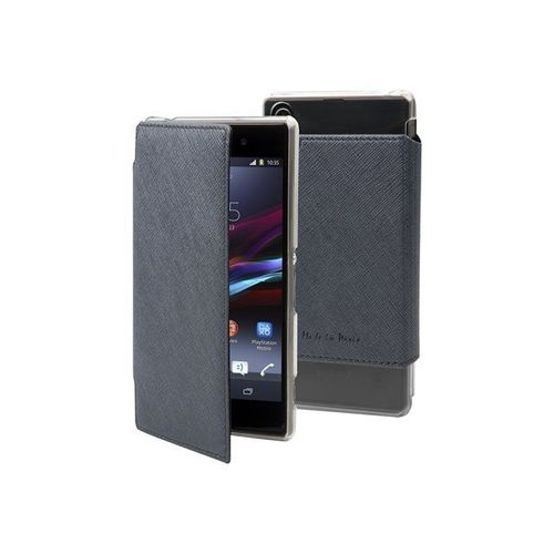 Muvit Mfx Made In Paris Crystal Folio - Étui À Rabat Pour Téléphone Portable - Polyuréthane - Bleu, Argent - Pour Alcatel One Touch Idol 2 6037b, Idol 2 6037k, Idol 2 6037y