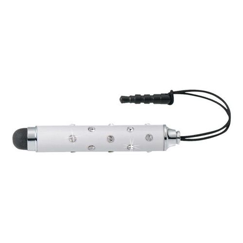 ONLINE TOP.LINE Crystal iCharm - Stylet pour téléphone portable, tablette - blanc