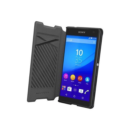 Muvit Mfx Easy Folio - Étui À Rabat Pour Téléphone Portable - Polycarbonate, Polyuréthane - Noir - Pour Sony Xperia Z5 Compact, Z5 Premium