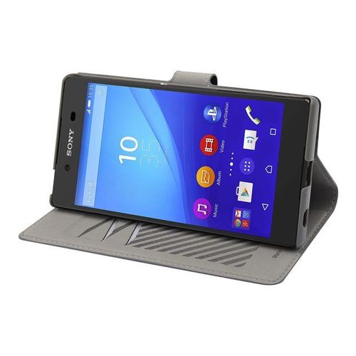 Muvit Mfx Slim S Folio - Étui À Rabat Pour Téléphone Portable - Gris - Pour Sony Xperia Z5