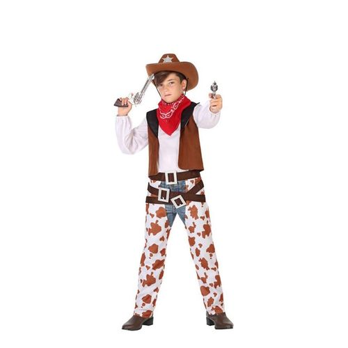 Déguisemetn De Cowboy Imprimé De Vache Pour Garçon (Taille 5-6a)