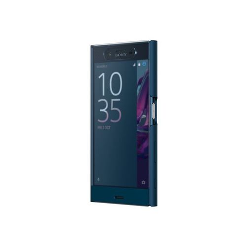 Sony Style Cover Touch Sctf10 - Étui À Rabat Pour Téléphone Portable - Polycarbonate, Caoutchouc Silicone, Polyuréthanne Thermoplastique (Tpu) - Bleu Forêt - Pour Xperia Xz