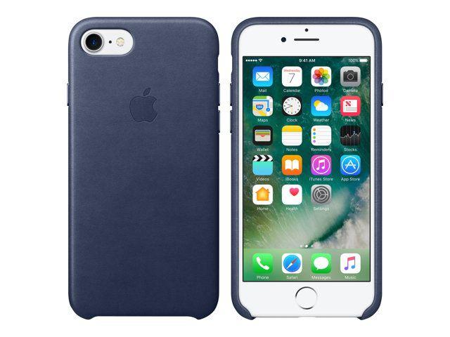 Apple - Coque De Protection Pour Téléphone Portable - Cuir - Bleu Nuit