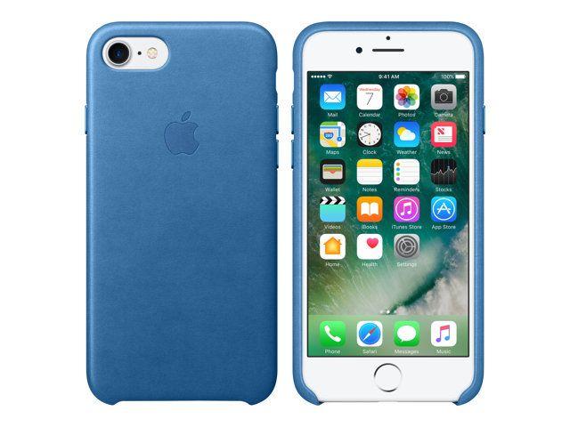 Apple - Coque De Protection Pour Téléphone Portable - Cuir - Bleu De Mer