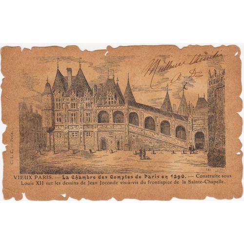 Collection Historique De La France - Vieux Paris - La Chambre Des Comptes De Paris En 1590 - Timbrées, Oblitérées Et Correspondance De 1905