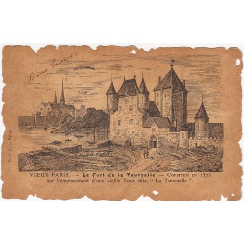 Collection Historique De La France - Vieux Paris - Le Fort De La Tournelle - Timbrée, Oblitérée Et Correspondance En 1905