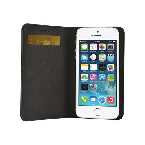 Bigben Connected Universal Folio Size S - Étui À Rabat Pour Téléphone Portable - Cuir - Noir