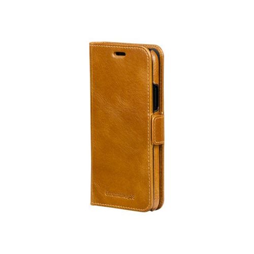 Dbramante1928 Lynge - Étui À Rabat Pour Téléphone Portable - Cuir Pleine Fleur - Brun Clair - Pour Apple Iphone X