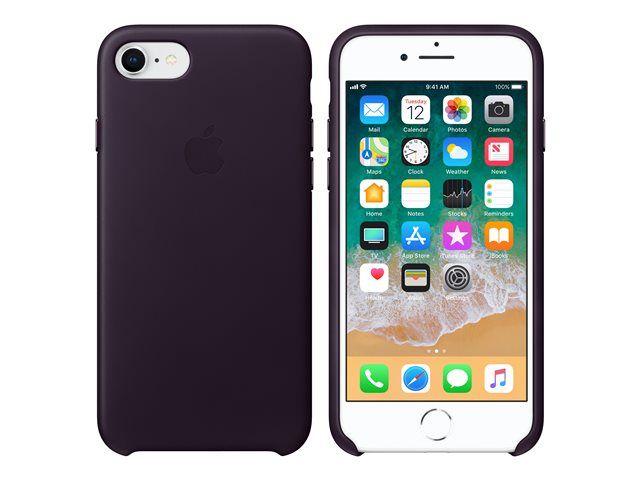 Apple - Coque De Protection Pour Téléphone Portable - Cuir - Aubergine Foncé