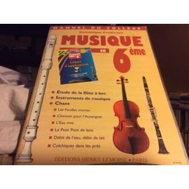 Musique En 6 Éme Étude De La Flûte À Bec Chant ( Couverture Rodoide)
