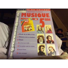Musique En 5 Éme Étude De La Flûte À Bec Chant ( Couverture Rodoide)