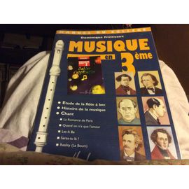 Musique En 3 Éme Étude De La Flûte À Bec. Chant ( Couverture Rodoide)