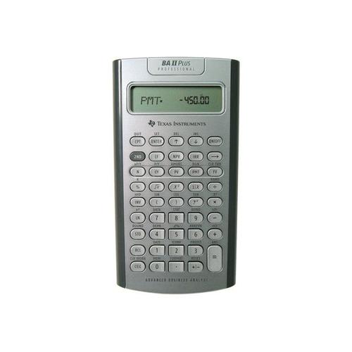 Texas Instruments BAII PLUS PROFESSIONAL - Calculatrice financière - 10 chiffres - pile