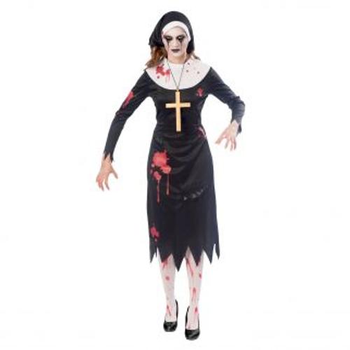 Ladies' Costume Zombie Nun Size S