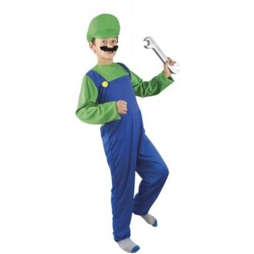 P'tit Clown Re60361 - Costume Enfant Plombier Vert Et Bleu 12/14 Ans
