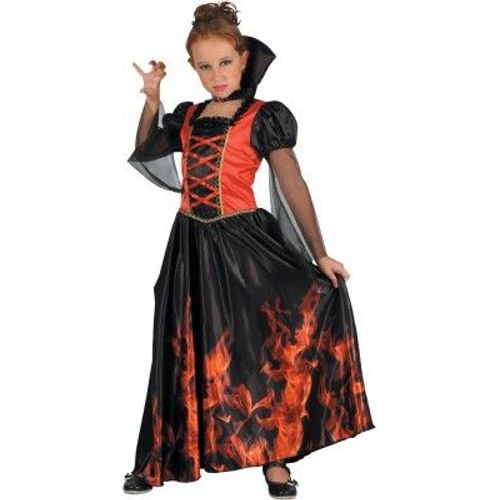 P'tit Clown Re91217 - Déguisement Enfant Vampiresse Flamboyante, Taille S 4/6 Ans