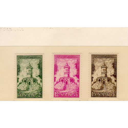 Timbres-Poste De Sarre (Au Profit Du Fonds De Reconstruction Des Monuments Sarrois)