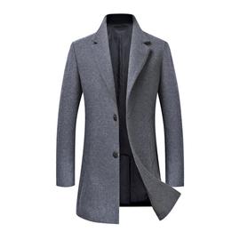 Manteau Laine Homme Slim Fit Classique Mi Longue Pardessus Col Tailleur Couleur Unie Rakuten