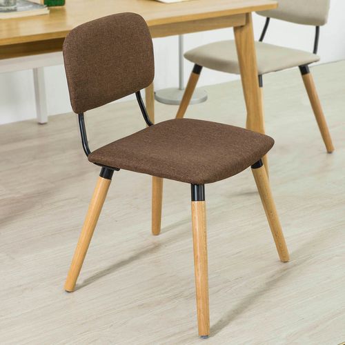 Sobuy® Fst54-Br Chaise De Cuisine Salle À Manger Avec Pieds En Bois Résistantes Dossier Et Assise Rembourrés Très Confortable