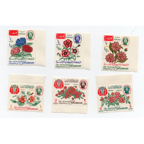 Yemen- Série De 6 Timbres Neufs- Plantes, Fleurs