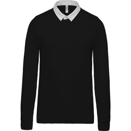 Polo Rugby Enfant Mixte - K214 - Noir Et Blanc