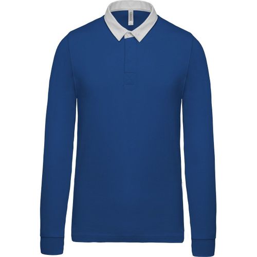 Polo Rugby Enfant Mixte - K214 - Bleu Roi Et Blanc